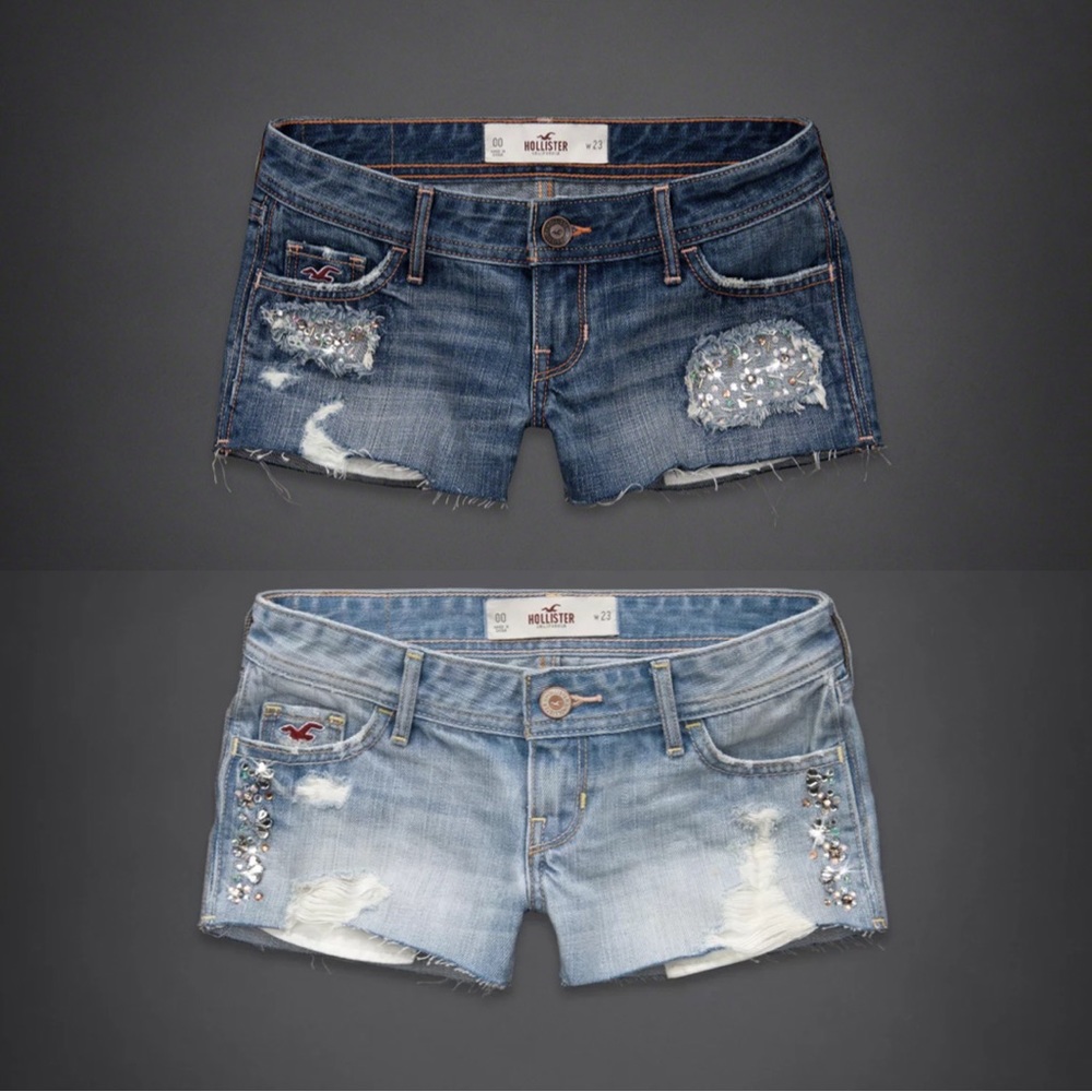 Hollister Low Rise Embellished Short-Shorts Bundle